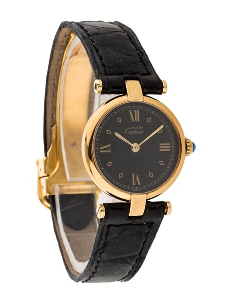 cartier round watch men|must de cartier round watch.